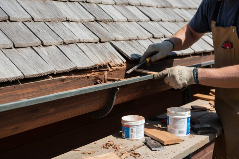 Wooden Gutter Repair